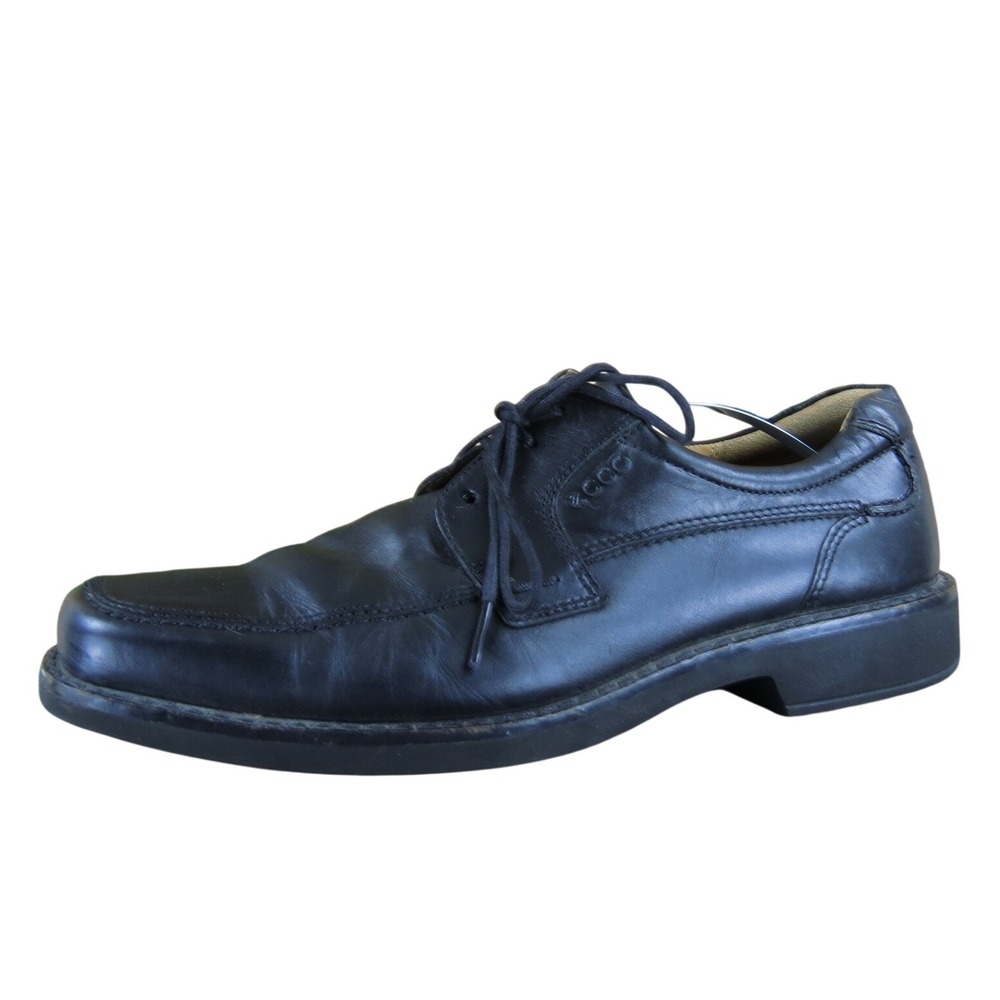 Ecco Men Derby Oxfords Black Leather Size 42 Medium Used 2025